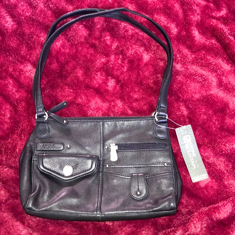 Stone Mountain Convertible Bag. Double Straps, keychain, silver hardware, New
